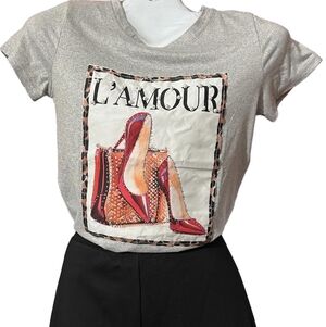 Emme Jordan L'AMOUR Tee (RED) Graphic T-Shirt